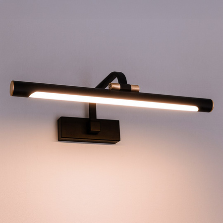 Czarny kinkiet z neutralnym świtatłem nad lustro 40cm VINCI 12W IP44 Milagro ML2033