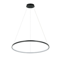 Lampa wisząca Ring 66 cm czarna LED CCT Light Prestige LP-909/1P M BK CCT