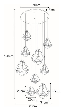 Lampa wisząca KP-06 z serii MARKO Kaja Lighting