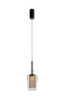 Lampa wisząca pojedyńcza czarna dymione szkło o średnicy 13cm TAGNA LED 3000K Zuma Line 251010-SM