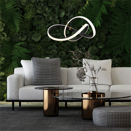 Lampa wisząca czarna INDIGO LED Zuma Line MD9717-1-3BGD