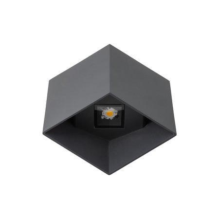 Szara kostka ścienna zewnętrzna kinkiet LED 3000K CUBE GRAY IP54 Tk Lighting 18086