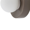 Brązowa ceramiczna oprawa ścienna 16cm z kulistym kloszem 1xG9 CLAY S Nowodvorski 11750