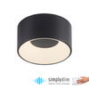 Okrągła czarna oprawa natynkowa o średnicy 16cm TANIKA LED z funkcją SimplyDim Just Light 14325-18