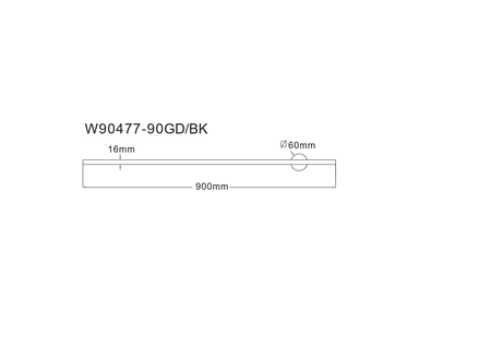 Kinkiet złoty podświetlający ścianę 90cm TROY LED Zuma Line W90477-90GD