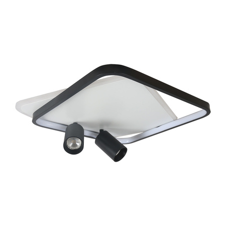 Plafon Parma 2 kwadratowy czarny 2xGU10 LED CCT Light Prestige LP-0612/2C Square BK