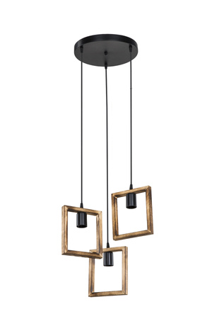 Lampa wisząca ATRIA E27 Zuma Line ASZ.1678 - naturalna drewniana lampa w stylu boho