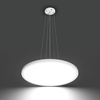 Lampa wisząca płaske koło LED 40cm z białą obramówką Manito Italux PND-72843-400R-32W-WH