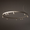 Lampa wisząca okrąg o średnicy 116cm w kolorze beżowym 17xGU10 R35 i LED zintegrowany FOURTY ROUND LED Nowodvorski 12287