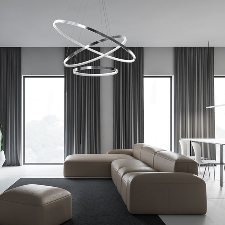 Lampa wisząca chrom ROTONDA LED 93W Milagro ML7946