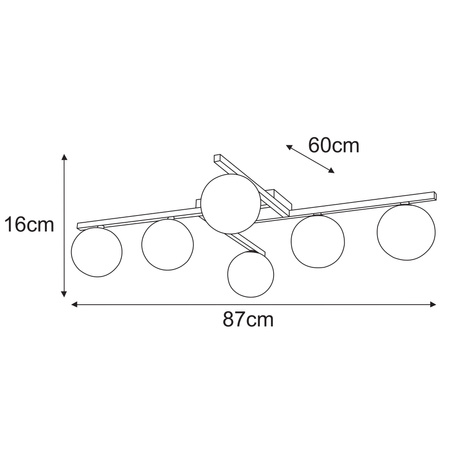Lampa sufitowa K-5466 z serii PAXI Kaja Lighting