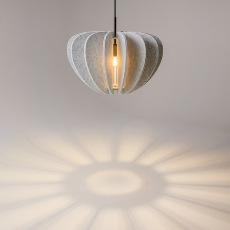 Srebrna lampa wisząca z abażurem z filcu Cambio MOD398PL-01S Maytoni