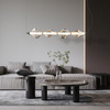 Podłużna pozioma lampa wisząca z efektywnego dymionego szkła ELVA BLACK LED 30W Tk Lighting 18217