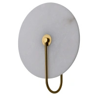 Okrągły kinkiet z marmuru Cyntia LED złoty WL0115 Yaskr