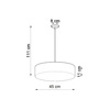 Lampa wisząca ARENA 45 szara Sollux SL.0119