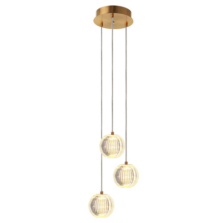 Lampa wisząca Brillant 3 złota LED CCT Light Prestige LP-3303/3P GD