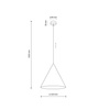 Lampa wisząca stożek o średnicy 33,5cm w kolorze zielonym CONO PEAPOD 1XE27 L 1xE27 Tk Lighting 10887