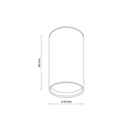 Mały spot sufitowy natynkowy w kolorze bezowym TOP SABIA 1XGU10 Tk Lighting 11338
