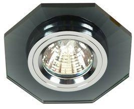 SS-14 CH/BK MR16 CHROM OPR. STROP. STAŁA SZEŚCIOKĄTNA SZKŁO CZARNE Candellux 2231634