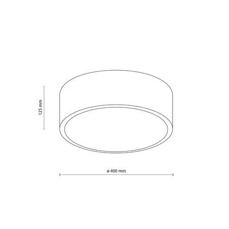 Lampa sufitowa okragła plafon biały do łazienki 40cm LIVO WHITE M IP54 3xE27 Tk Lighting 10985
