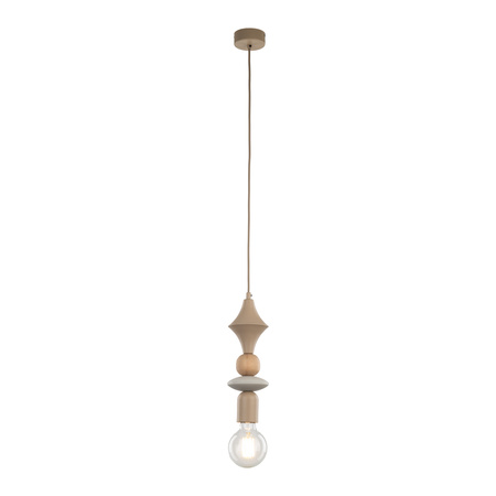Lampa wisząca drewniana TOWER SABIA WOOD 1XE27 1x Tk Lighting 10959