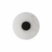 Kinkiet okrągły z marmuru Dalinia 1xLED czarny WL0114-BK Yaskr