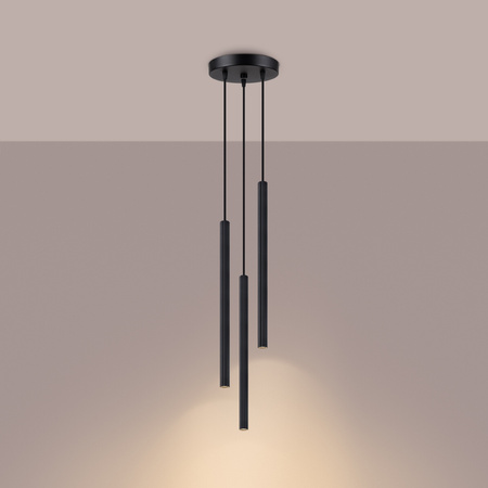 Lampa wisząca ARCHE 3P czarna Sollux SL.1341