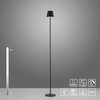 Czarna lampa podłogowa bezprzewodowa USB również na zewnątrz EURIA LED 3000K Just Light 19252-18