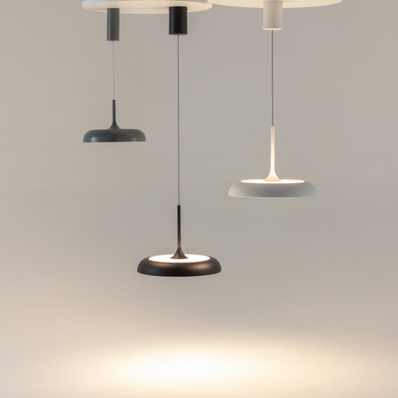 Metalowa lampa wisząca szara o średnicy 30cm LED 3000K Gerhard MOD189PL-L12GR3K1 Maytoni