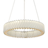 Lampa wisząca Deluxe złoty okrąg kryształowy 50cm 24W LED Milagro ML2779