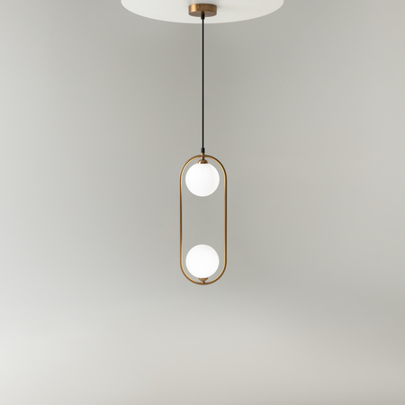 Lampa wisząca RING Maytoni mosiądz MOD013PL-02BS1