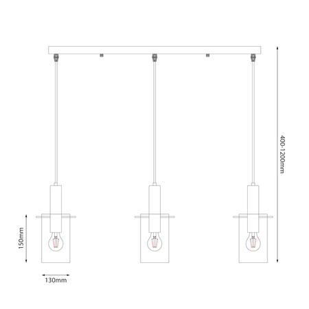 Lampa wisząca Arcadia Gold 3xE27 Milagro ML1817