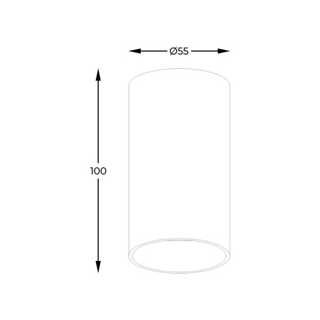Biały Spot TUBA 1xGU10 Zuma Line 92679-N