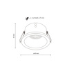 Czarne okragłe podtynkowe oczko sufitowe IP65 OPTI BLACK 1xGU10 Tk Lighting 10577