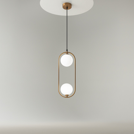 Lampa wisząca RING Maytoni mosiądz MOD013PL-02BS1
