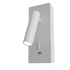Biały kinkiet z gniazdem USB LED 3000K Mirax C041WL-L3W3K Maytoni