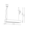 Lampa wisząca Ibros biała 18W IP20 LED CCT Light Prestige LP-7001/1P 20 WH-63 18 CCT