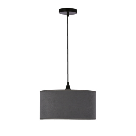 MALOTO LAMPA WISZĄCA CZARNY 1X60 E27 ABAŻUR WALEC 30X15 VELUR GRAFIT/ZŁOTO Candellux 31-22257