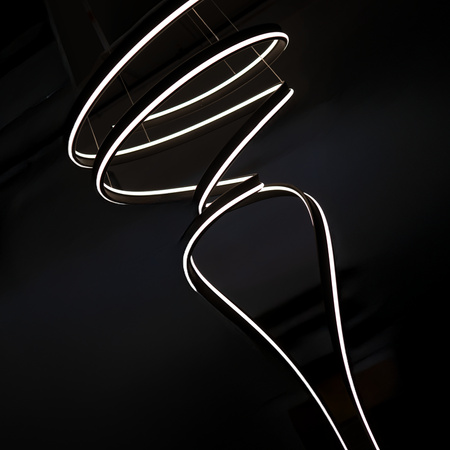 Designerska lampa wisząca LED w kształcie spirali ściemnialna RIBANA 3-STEP DIMM BK AZZARDO AZ6780