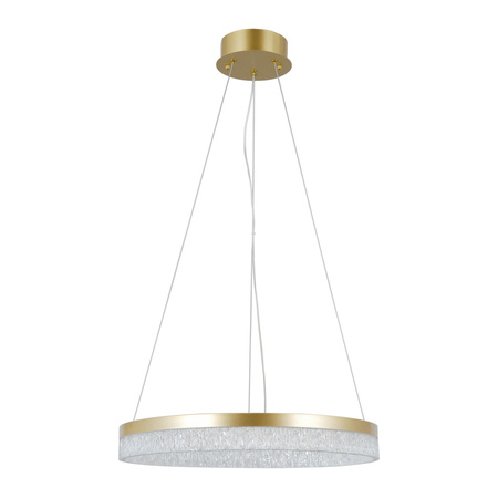 Lampa wisząca złoty okrąg 50cm z wyborem barwy światła LED Pantal Italux PND-34533-M-GD
