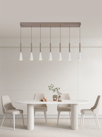 Lampa wisząca siódemka prosta Trompto kaszmirowa Aviano Lighting 7050-724