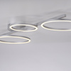 Podłużna srebrna lampa sufitowa LED cztery ringi z funkcją ściemniania SwitchMo MINI RITUS Just Light 14211-21
