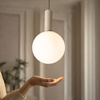 Pojedyńcza lampa wisząca beżowa z białym kloszem 20cm TESTA 1xG9 Candellux Studio 31-50892