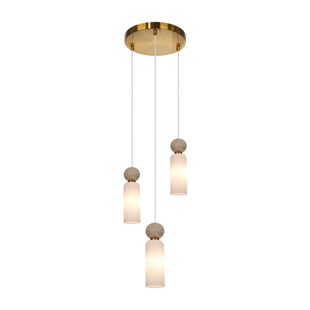 Lampa wisząca Santos mosiężna 3xG9 Italux PND-95331-3-BRSS