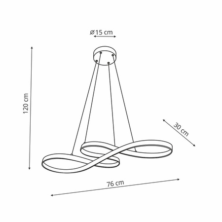 Lampa wisząca Infania złota LED CCT Light Prestige LP-1670/1P GD