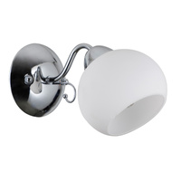 Kinkiet lampa ścienna Masseri z białym szklanym kloszem E27 Italux WL-6895-1