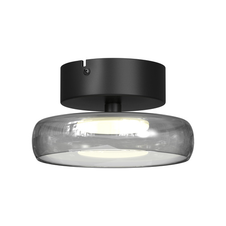 Lampa sufitowa plafonik z dymionego szkła o średnicy 20cm FLOAT Maytoni MOD498CL-L13BK1