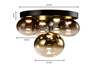 Lampa sufitowa - plafon piątka okrągły Pesaro czarny Aviano Lighting 9082-502