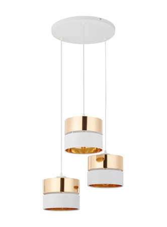 Lampa wisząca potrójna HILTON WHITE/GOLD TK Lighting 4774