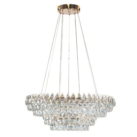Duży żyrandol kryształowy o średnicy 100cm LED 3000K ściemnianie BARLETTA 60+100 PENDANT 3-STEP DIMM GO Azzardo AZ6904